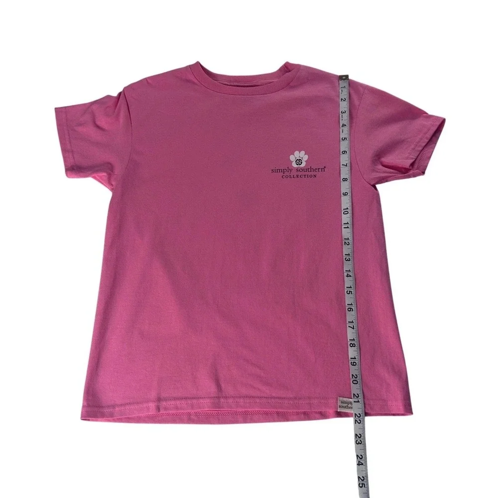 Simply Southern Youth Small Pink Goldendoodle Daisy Graphic T-Shirt NWT DSG Y SS